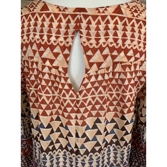 Lucky Brand Womens Small Blouse V Neck Keyhole - Picture 7 of 9